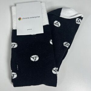 NWT Google Chrome Enterprise Black & White Socks Sock Club